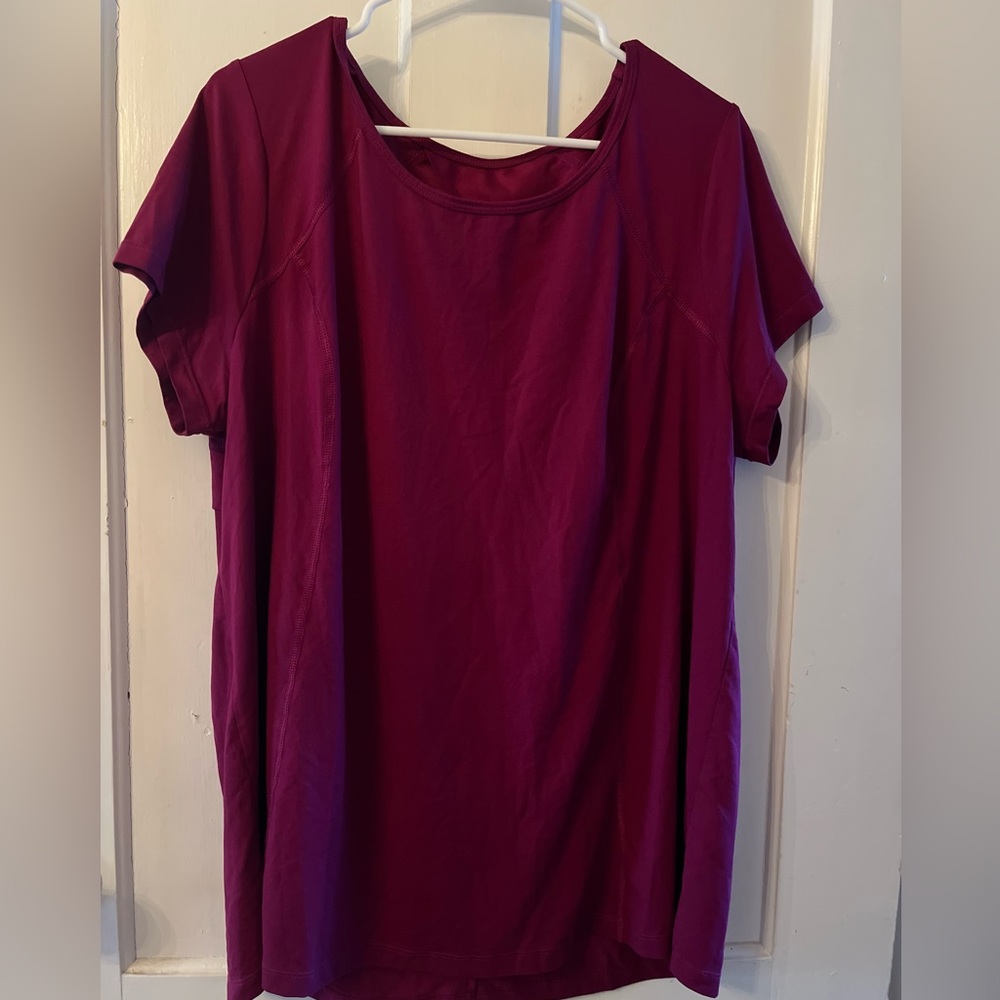 Women's opened back Purple Top